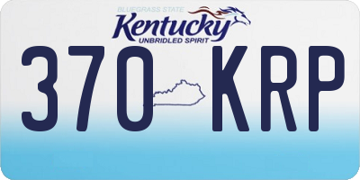 KY license plate 370KRP