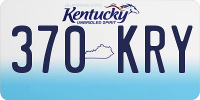 KY license plate 370KRY
