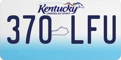 KY license plate 370LFU