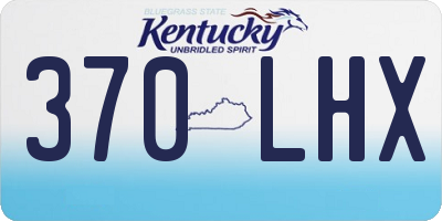 KY license plate 370LHX