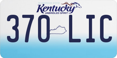 KY license plate 370LIC