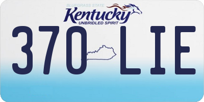 KY license plate 370LIE