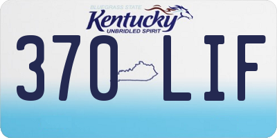 KY license plate 370LIF