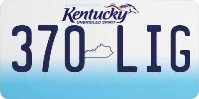 KY license plate 370LIG