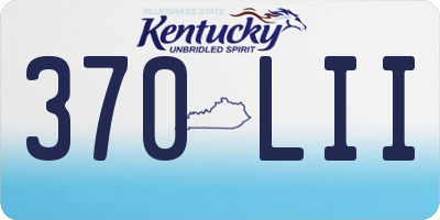 KY license plate 370LII