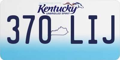 KY license plate 370LIJ