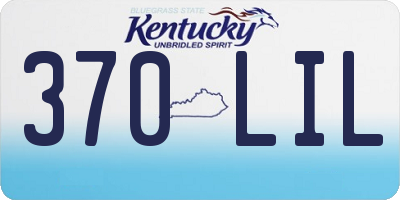 KY license plate 370LIL