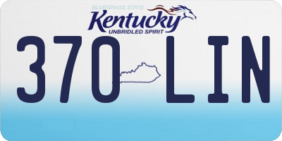 KY license plate 370LIN