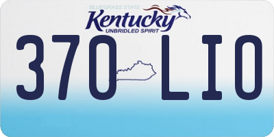 KY license plate 370LIO