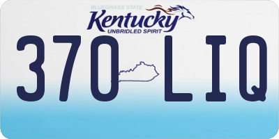KY license plate 370LIQ