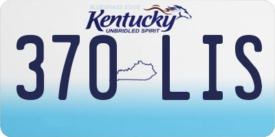 KY license plate 370LIS