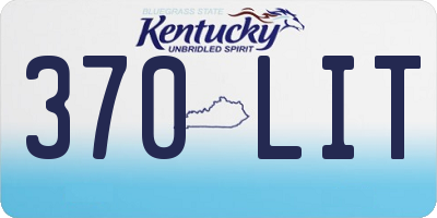 KY license plate 370LIT