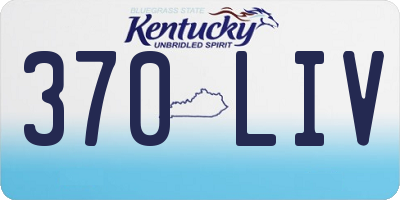 KY license plate 370LIV
