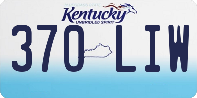 KY license plate 370LIW