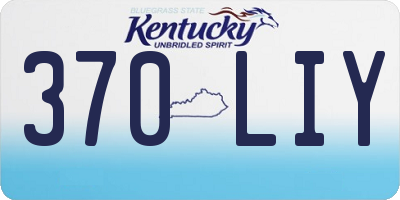 KY license plate 370LIY