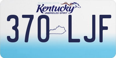 KY license plate 370LJF