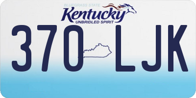 KY license plate 370LJK