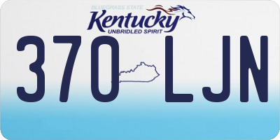 KY license plate 370LJN