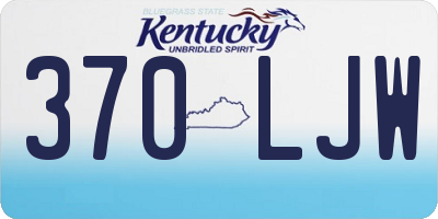 KY license plate 370LJW