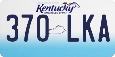 KY license plate 370LKA