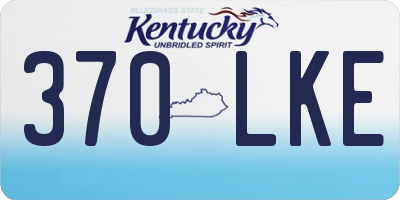 KY license plate 370LKE