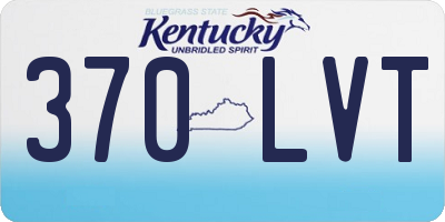 KY license plate 370LVT