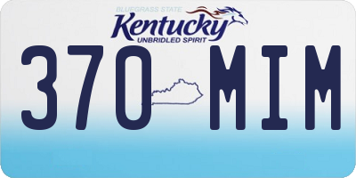 KY license plate 370MIM