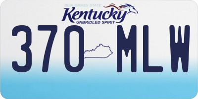 KY license plate 370MLW