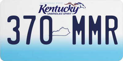 KY license plate 370MMR