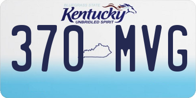 KY license plate 370MVG