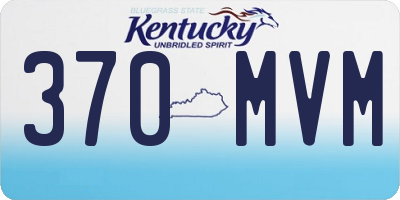 KY license plate 370MVM