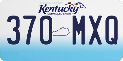 KY license plate 370MXQ