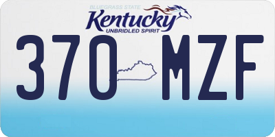 KY license plate 370MZF