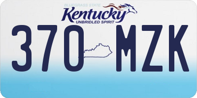 KY license plate 370MZK