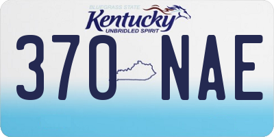 KY license plate 370NAE