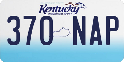 KY license plate 370NAP