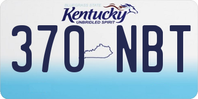 KY license plate 370NBT