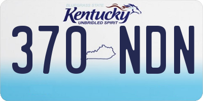 KY license plate 370NDN