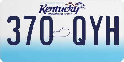 KY license plate 370QYH