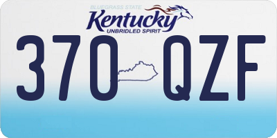 KY license plate 370QZF