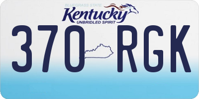 KY license plate 370RGK