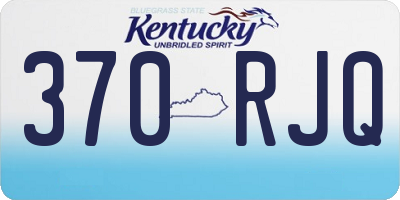KY license plate 370RJQ