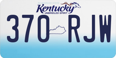KY license plate 370RJW