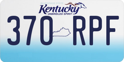 KY license plate 370RPF