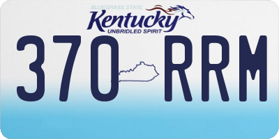 KY license plate 370RRM