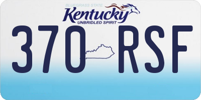KY license plate 370RSF