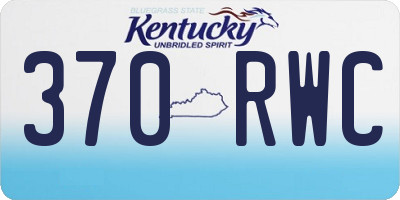 KY license plate 370RWC