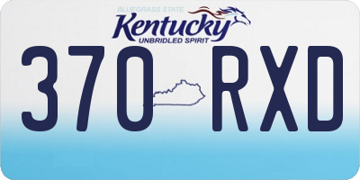 KY license plate 370RXD