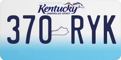 KY license plate 370RYK
