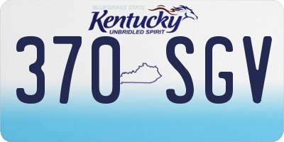 KY license plate 370SGV